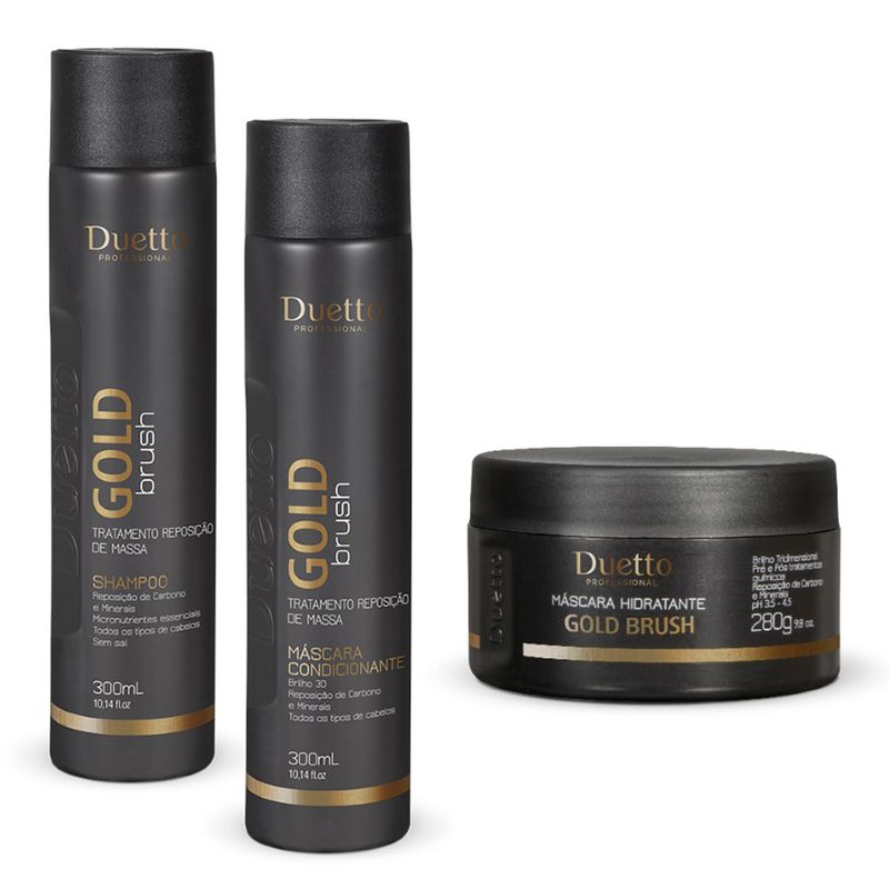 Kit Home Care Gold Brush Duetto