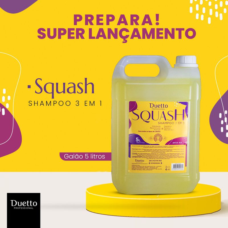 Shampoo Galão Squash Duetto Professional 5L