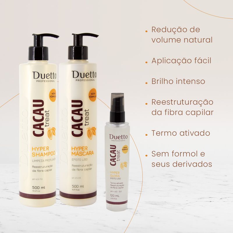 Kit Redução de volume Cacau Treat Duetto Professional