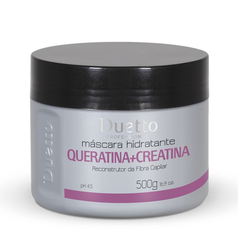 Máscara Hidratante Queratina + Creatina Duetto 500g