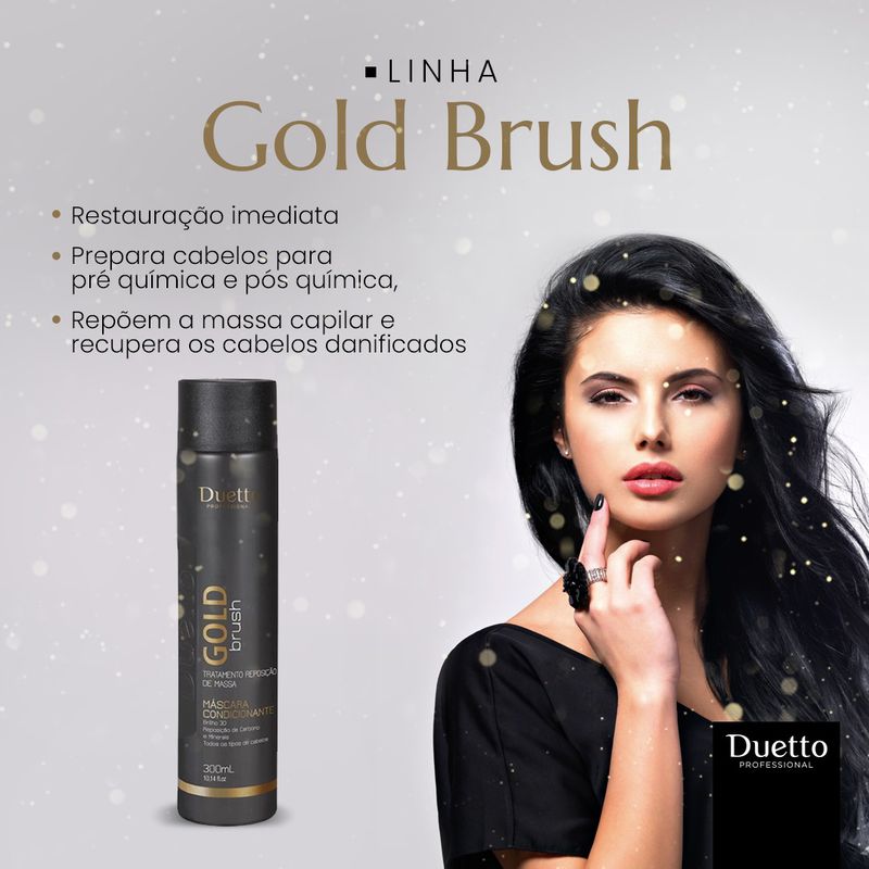 Máscara Condicionante Gold Brush Duetto 300ml