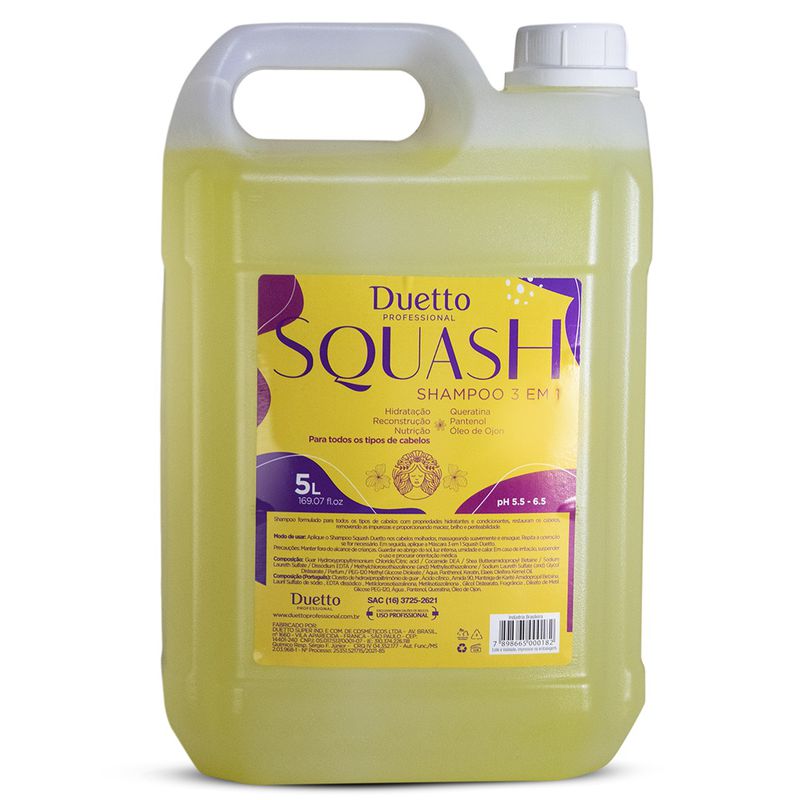 Shampoo Galão Squash Duetto Professional 5L