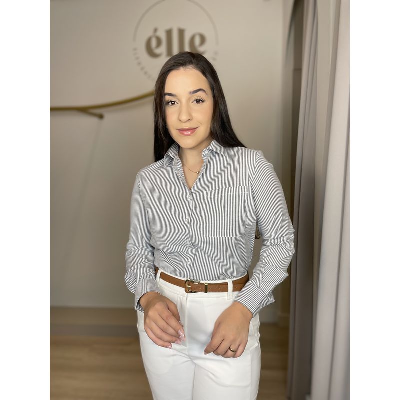 Camisa Oversized - Listrada - 1110001 - LOJAELLE