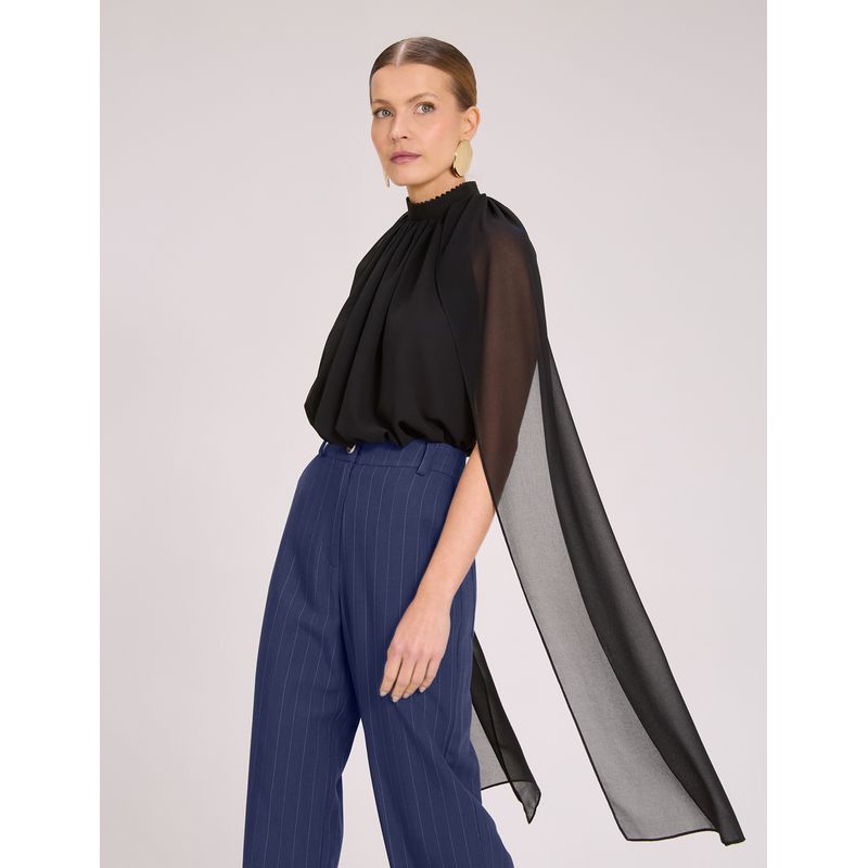 Body Luna Chiffon - Preto - 0007650002 - LOJAELLE