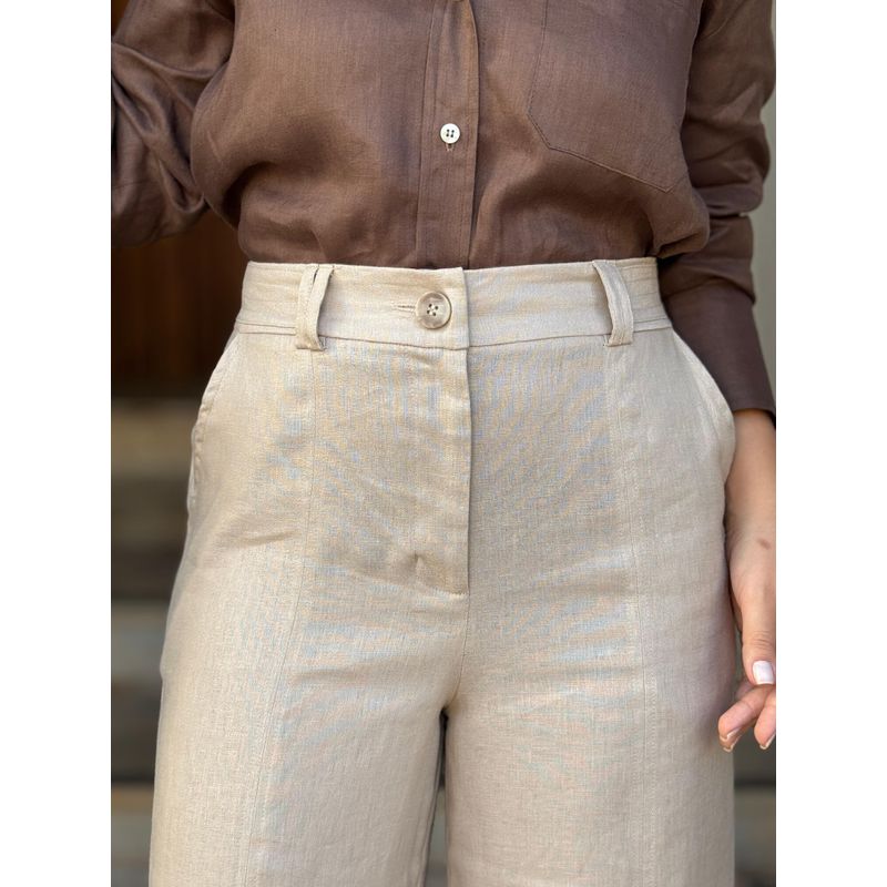 Calça Maria - Bege - 0006710017 - LOJAELLE