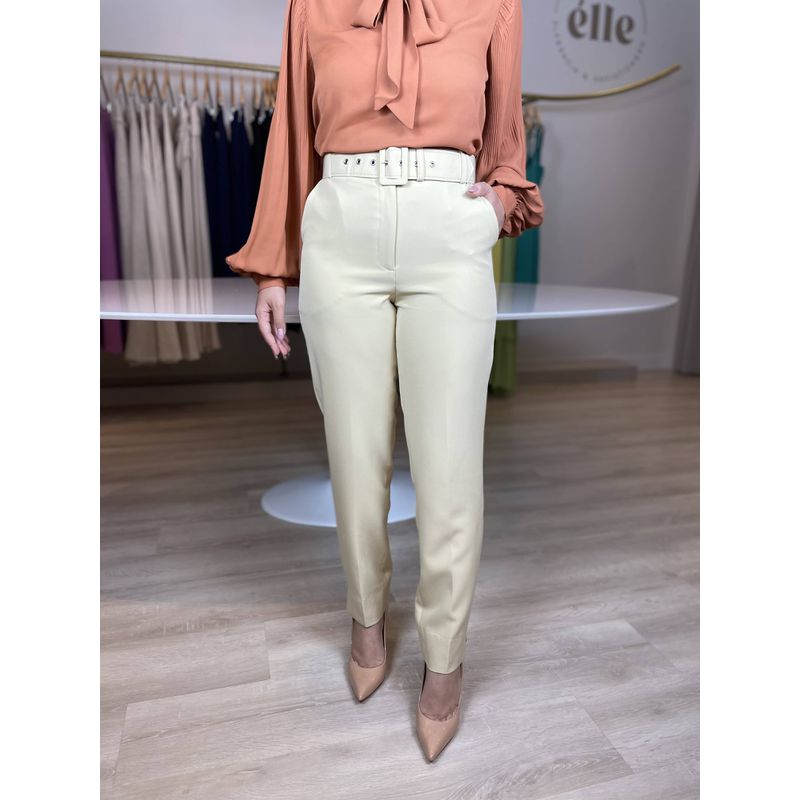 Calça Alfaiataria Lorena - Bege - 750001 - LOJAELLE