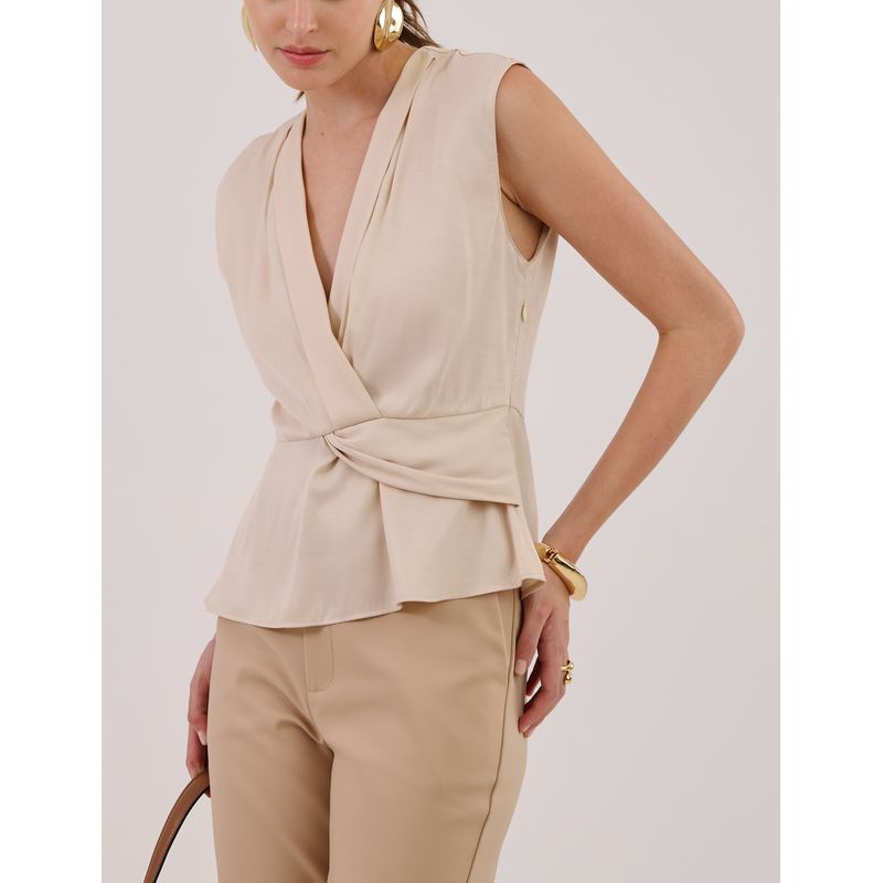Blusa Gisele Viscose - Creme - 0007640014 - LOJAELLE