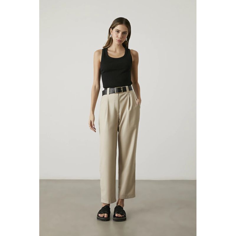 Calça Natalie - Bege - 0006100006 - LOJAELLE