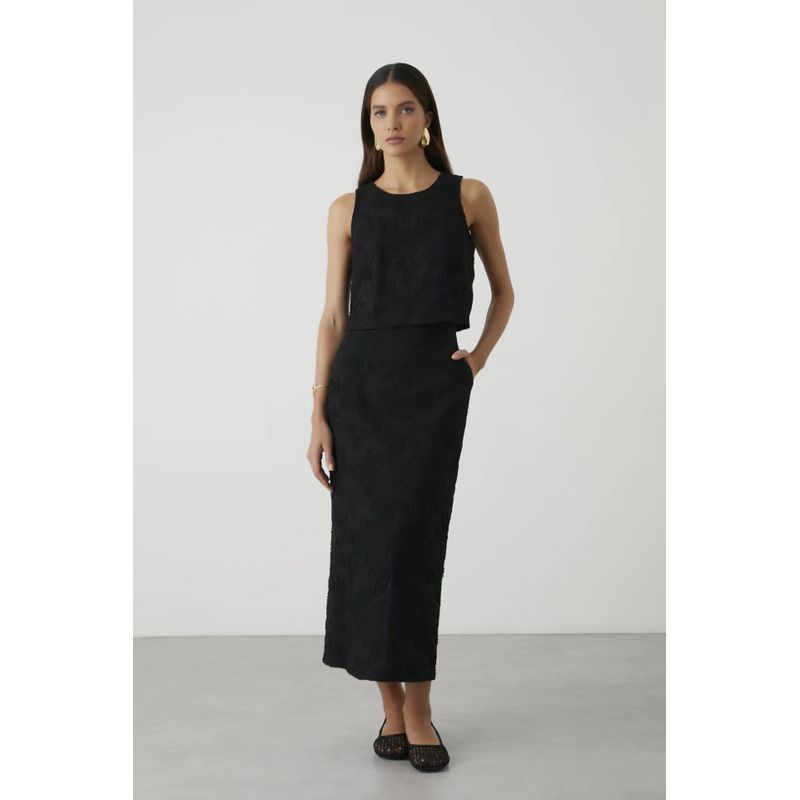 Saia Barbara - Preto - 0006490002 - LOJAELLE