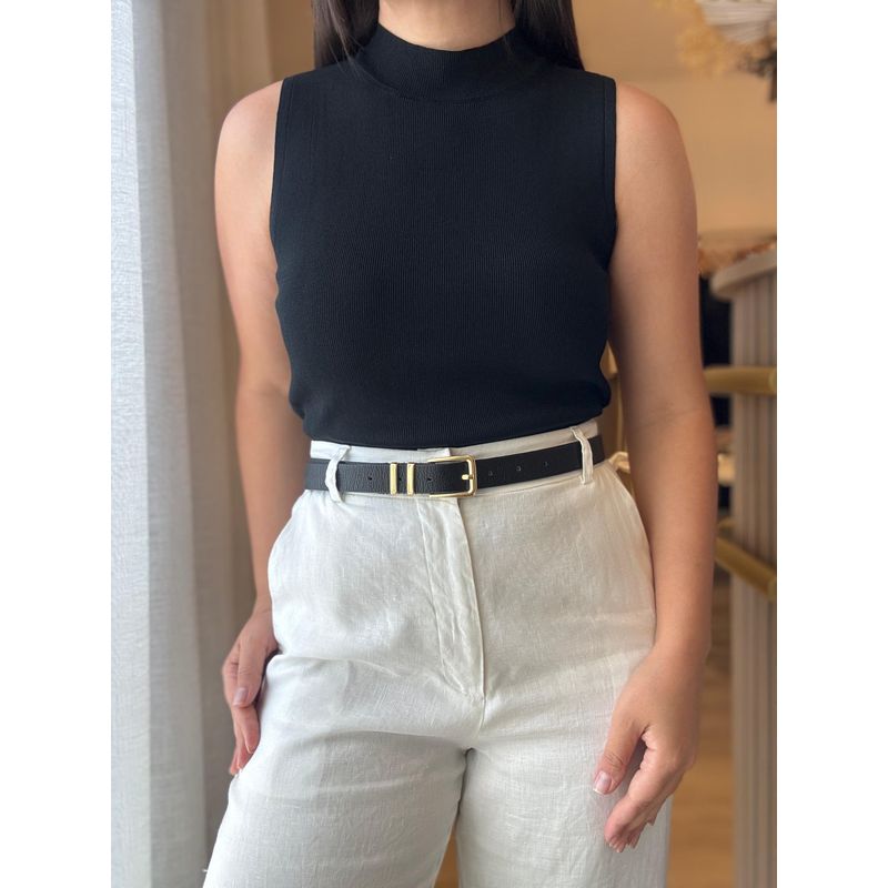 Regata Tricot Lara - Preto - 0007580002 - LOJAELLE