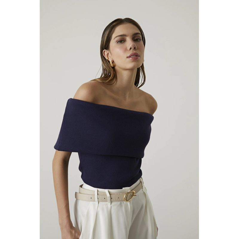 Blusa Lola - Marinho Noite - 5680001 - LOJAELLE