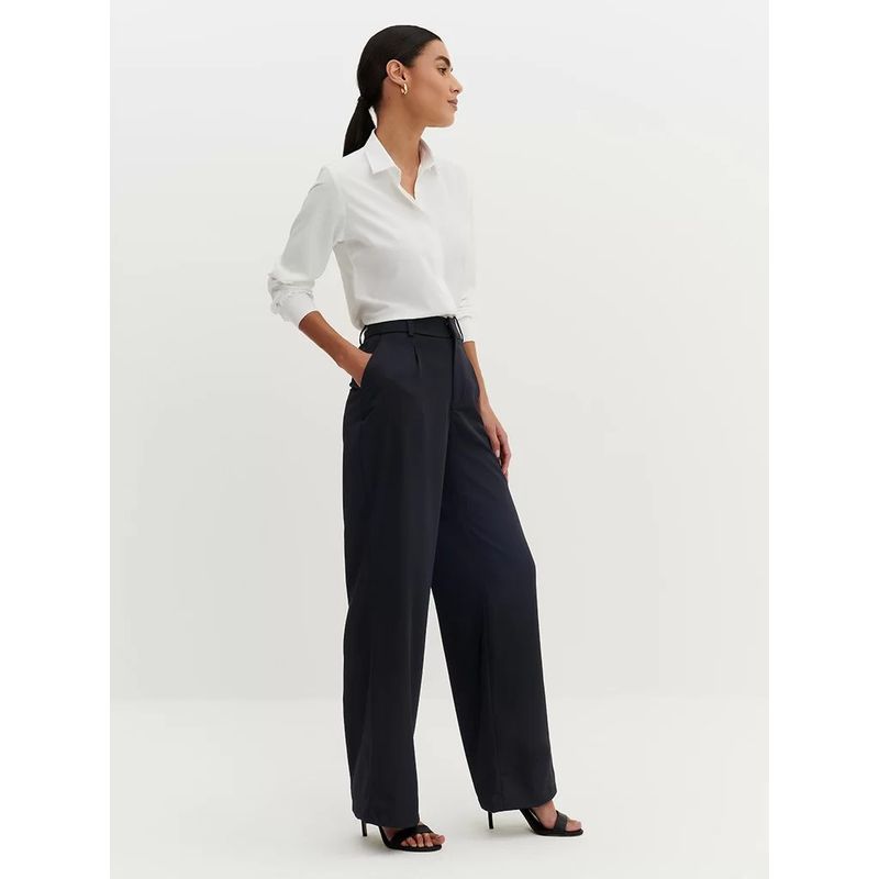 Calça Alfaiataria Pantalona - Preta - 3710001 - LOJAELLE