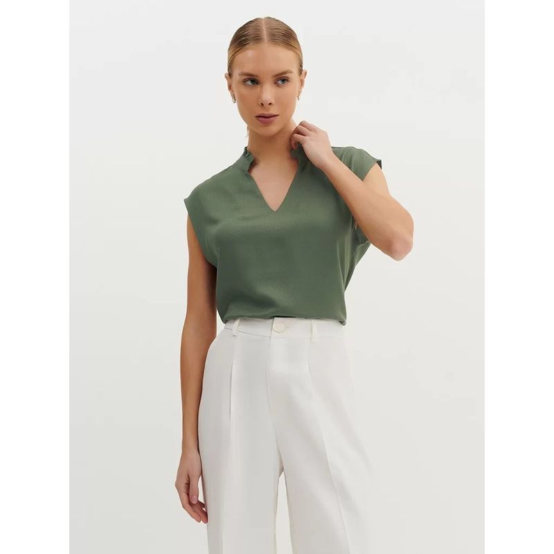 Blusa Ivete - Verde Oliva - 3730001 - LOJAELLE