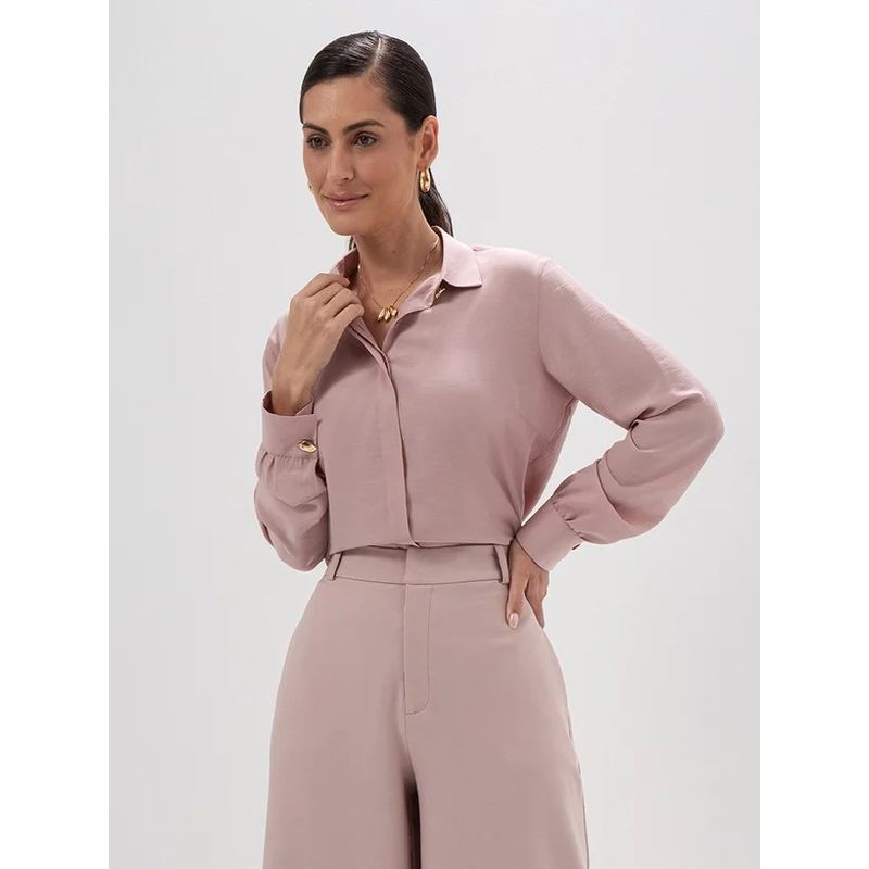 Camisa Viscose Ilmara - Nude - 0006800010 - LOJAELLE