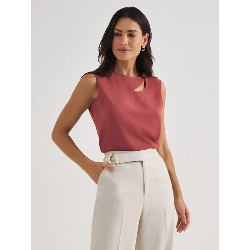 Blusa Crepe Bruna S Manga - Rosa Nude - 0006980028 - LOJAELLE