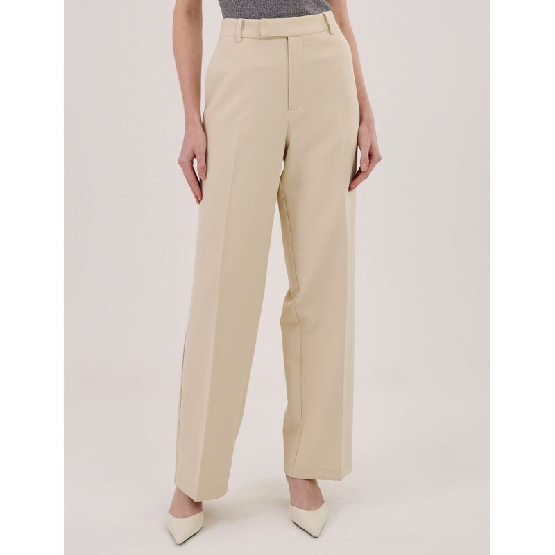 Calça Eunice Alfaiataria - Bege - 0007340017 - LOJAELLE
