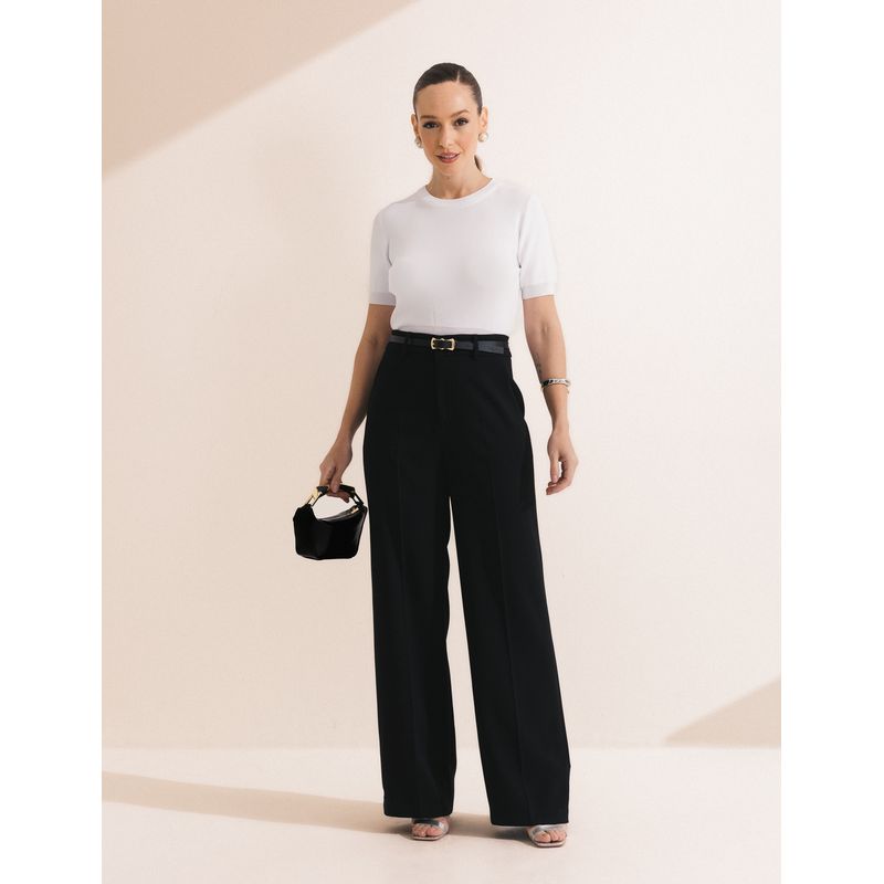 Calça Ava Alfaiataria Exclusif - Preto - 1570001 - LOJAELLE