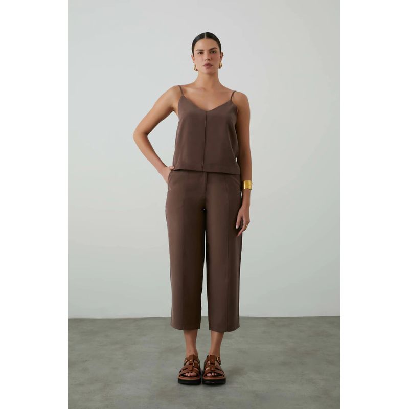 Calça Rita - Marrom - 0006220006 - LOJAELLE