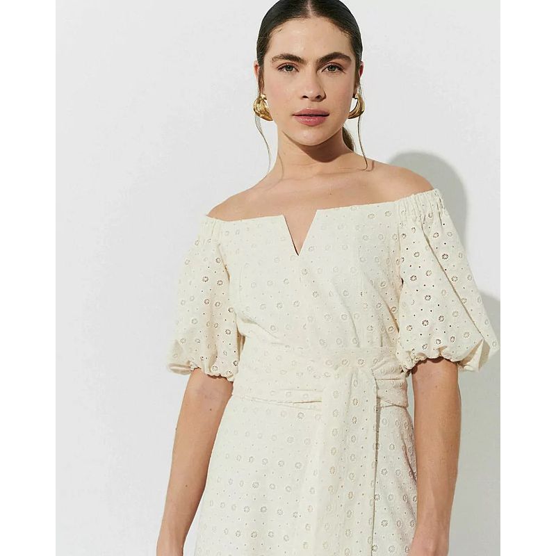 Vestido Laise Helena - Creme - 5500001 - LOJAELLE