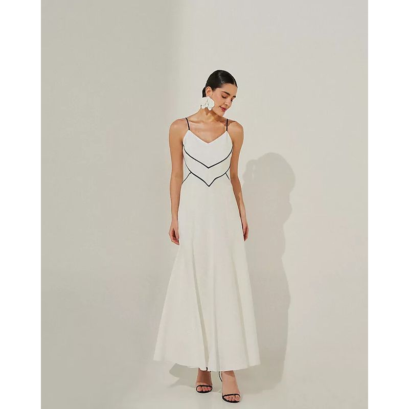 Vestido Rafaelly - Branco Bicolor - 5480001 - LOJAELLE