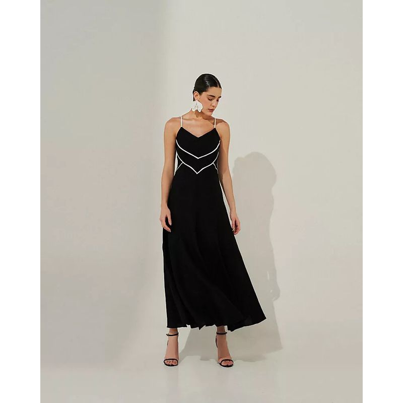 Vestido Rafaelly - Preto Bicolor - 5470001 - LOJAELLE