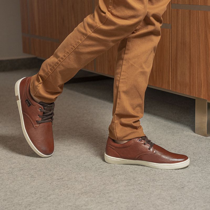 Sapatenis em Couro Masculino North - Brown/Café | Calçados Laroche