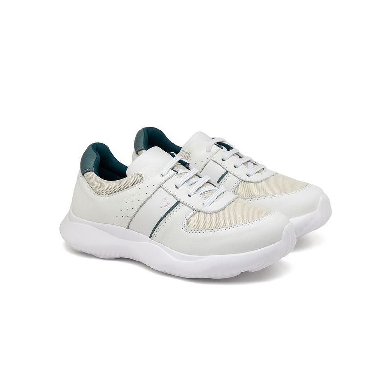 Tenis Infantil Ultra Light em Couro - Off White E L