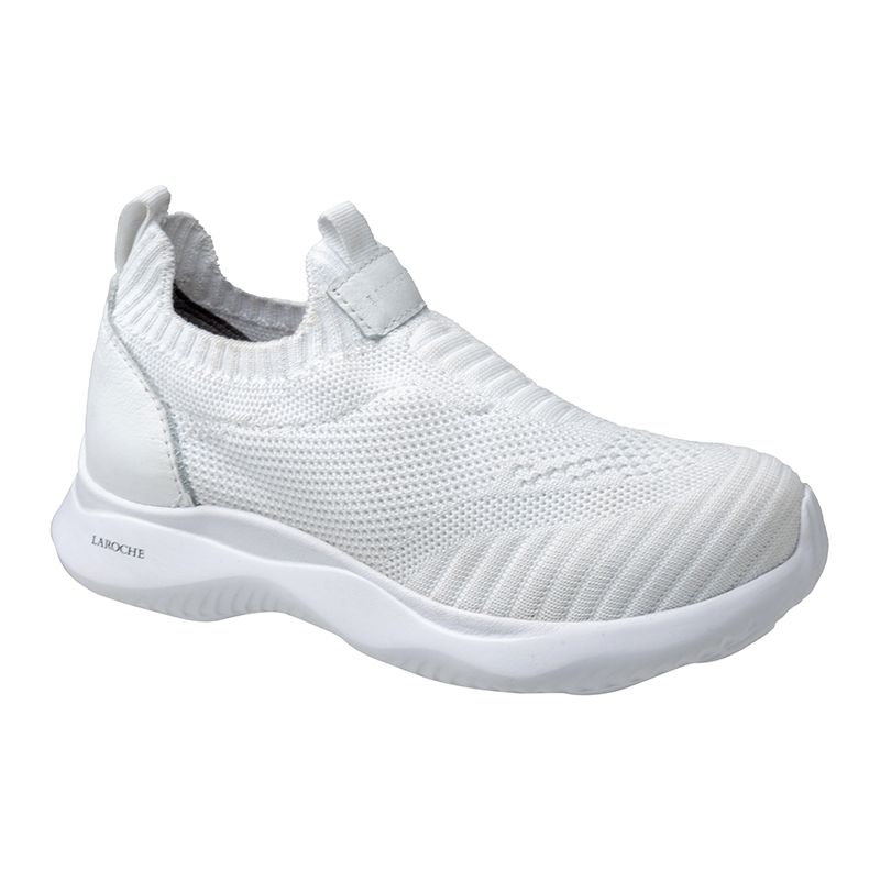 Tenis Infantil Laroche Ultra Light Knit - Branco E L