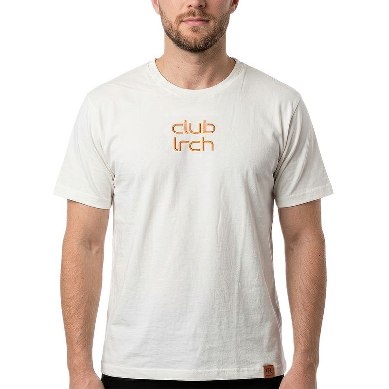 Camiseta Masculina Club lrch em Algodão - Off White