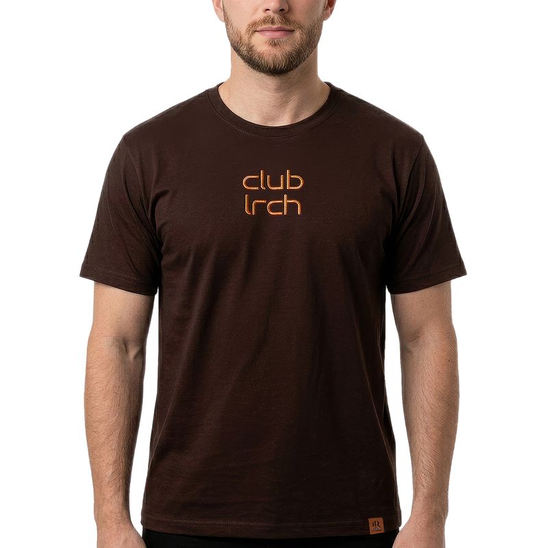 Camiseta Masculina Club lrch em Algodão - Marrom