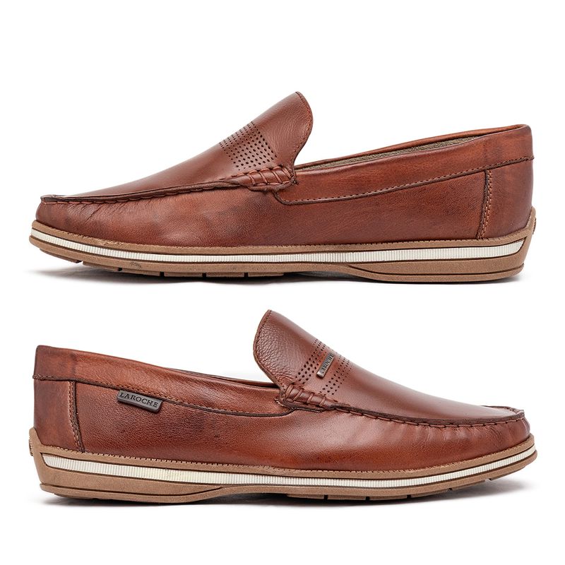 Mocassim Masculino Laroche Arpoador em Couro - Brown | Calçados