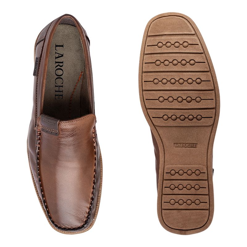 Mocassim Masculino Laroche Arpoador em Couro - Chocolate