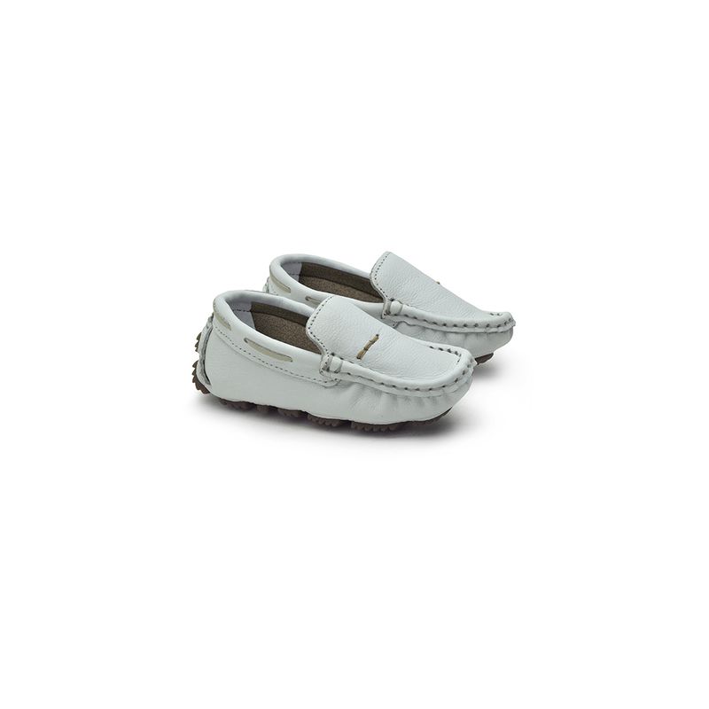 Mocassim Bali Babie de Couro - Branco