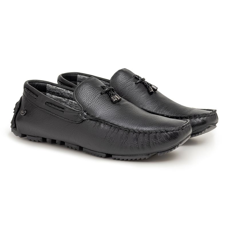 Mocassim Drive Laroche Bali em Couro - Preto