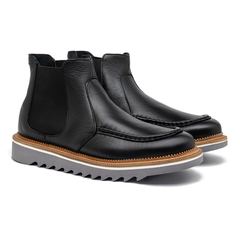 Bota Chelsea Laroche Bolt Em Couro - Preto