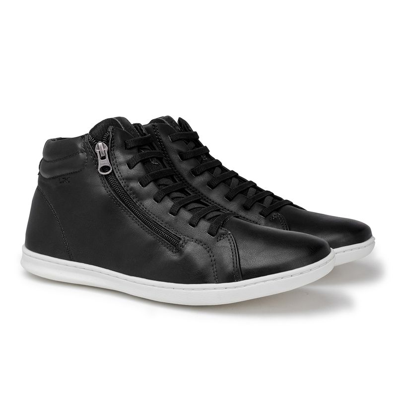 Sapatenis Cano Alto Masculino LRC Cayene - Preto