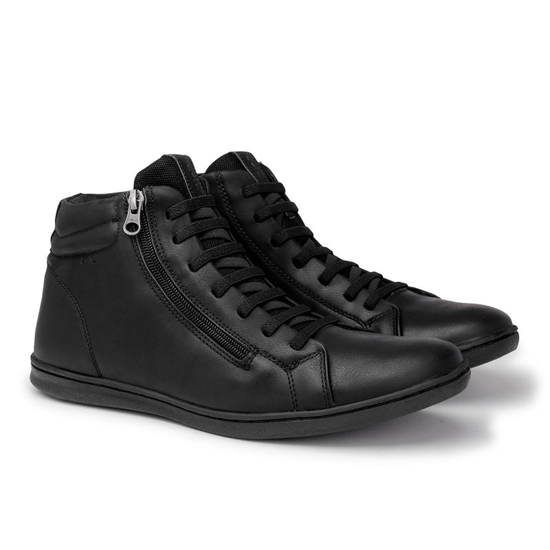 Sapatenis Cano Alto Masculino LRC Cayene - Preto