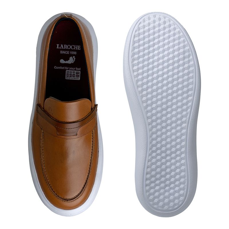 Slip On Cell Masculino em Couro - Whisky | Calçados Laroche