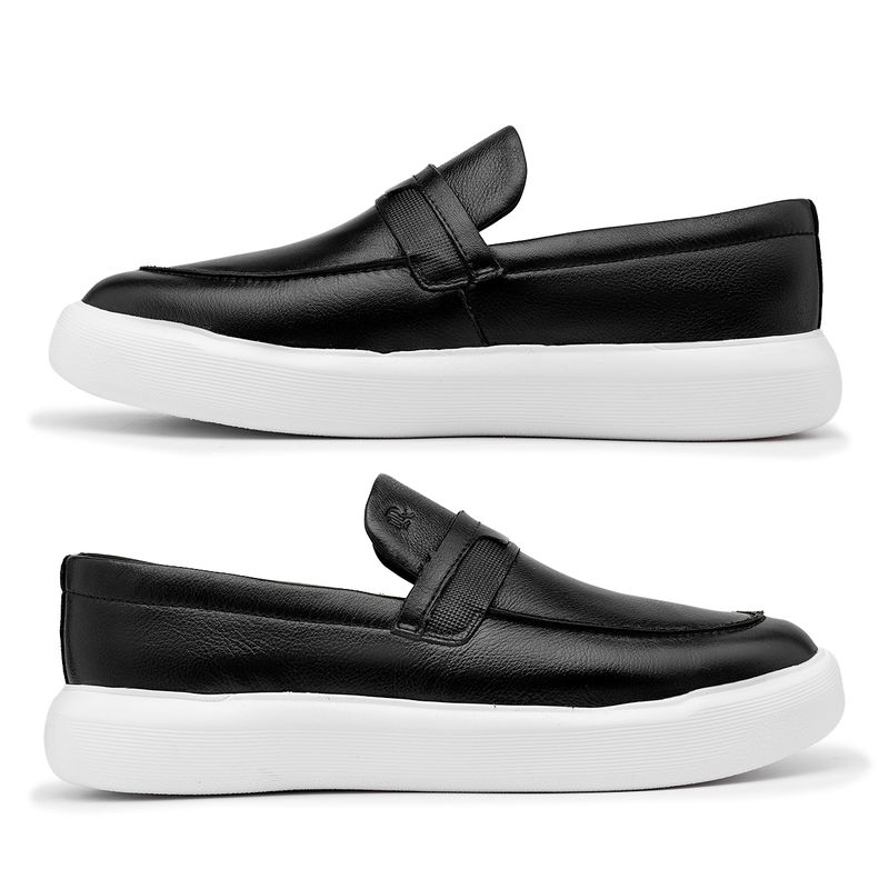 Slip On Loafer Laroche Cell em Couro - Preto | Calçados Laroche