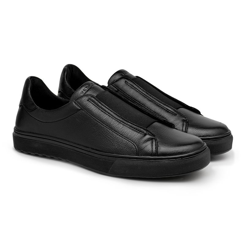 Sapatenis Masculino Laroche Connect em Couro - Preto