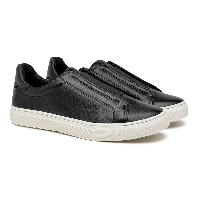 Sapatenis Masculino Laroche Connect em Couro - Preto