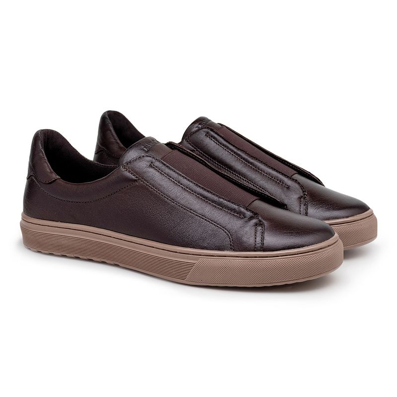 Sapatenis Masculino Laroche Connect em Couro - Café