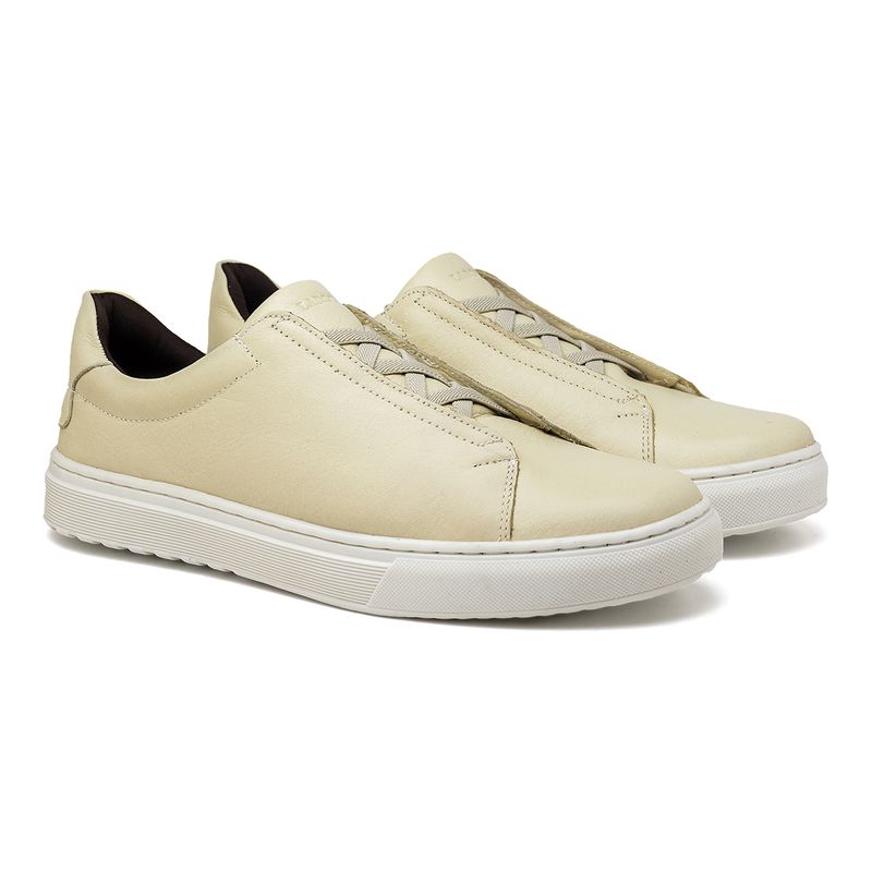 Sapatenis Masculino Laroche Connect x em Couro - Marfim