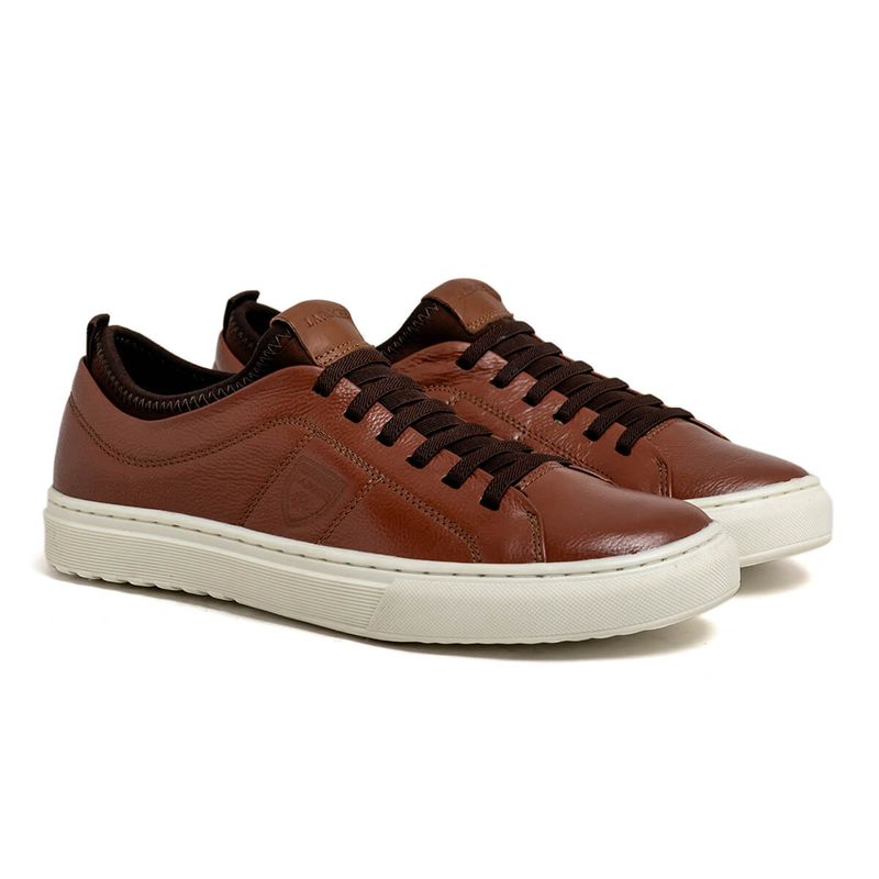 Sapatenis em Couro Casual Masculino Connect - Havana E L