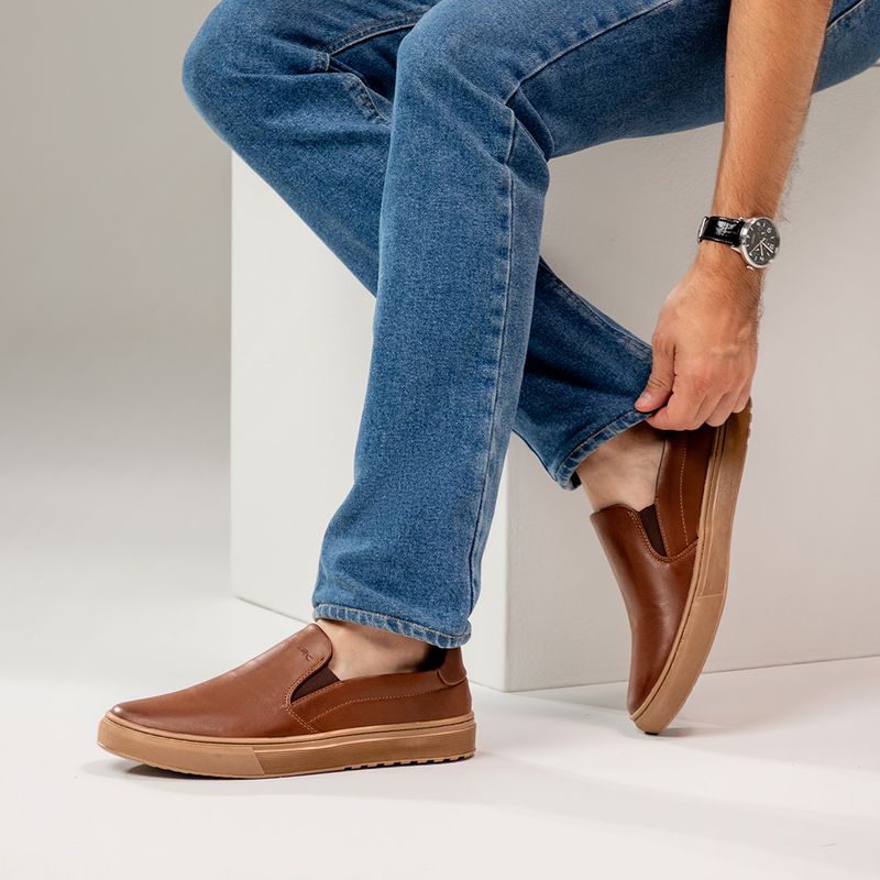 Slip On Iate Masculino LRC Connect - Brown | Calçados Laroche