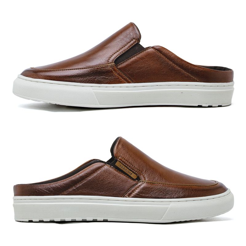 Mule Masculino Laroche Connect em Couro - Brown | Calçados Laroche