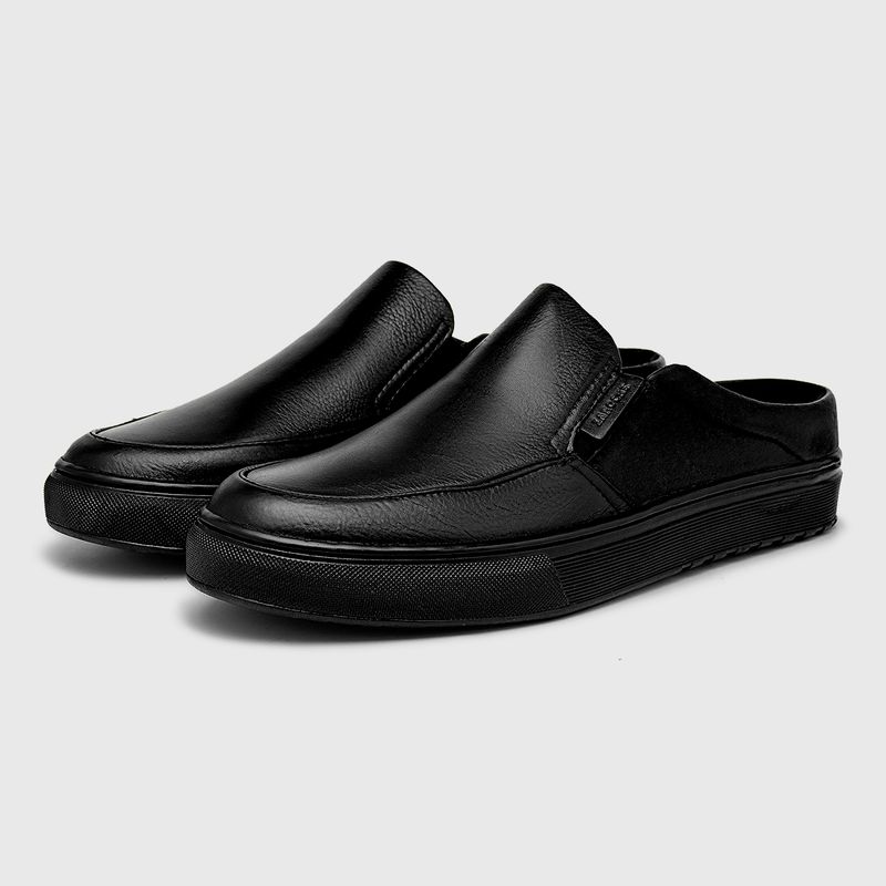 Mule Masculino Laroche Connect em Couro - Preto | Calçados Laroche