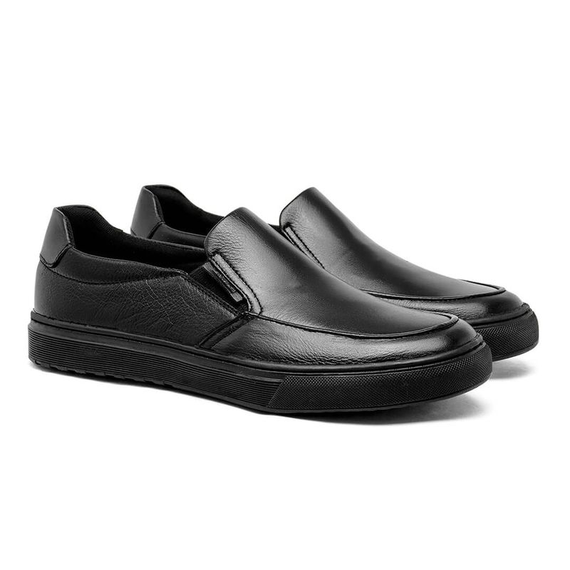 Slip On Masculino Laroche Connect em Couro - Preto