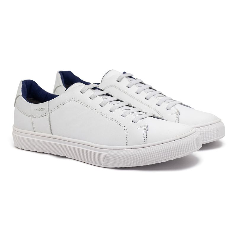 Sapatenis Masculino Laroche Connect em Couro - Branco