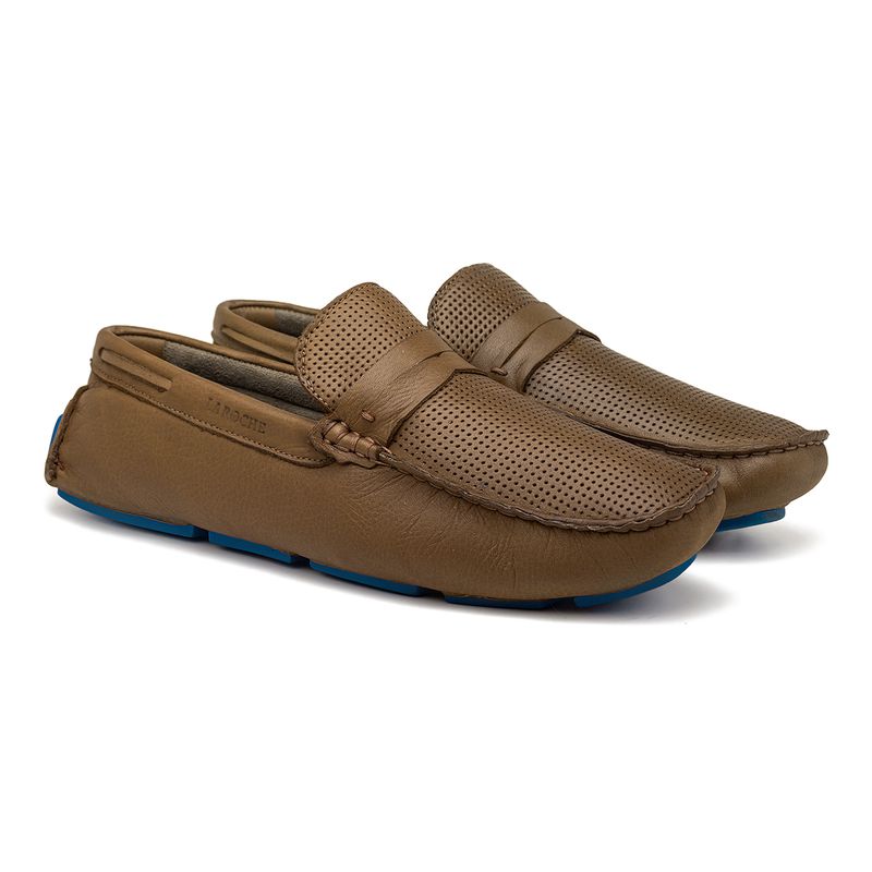 Mocassim Drive Creta em Couro - Conhaque E L